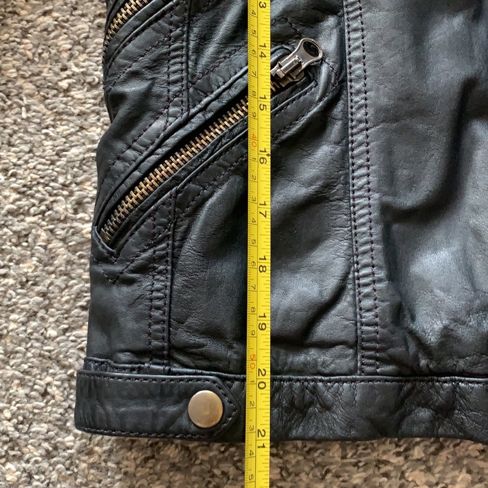 Zara Lamb Leather Biker Jacket - Picture 12 of 16